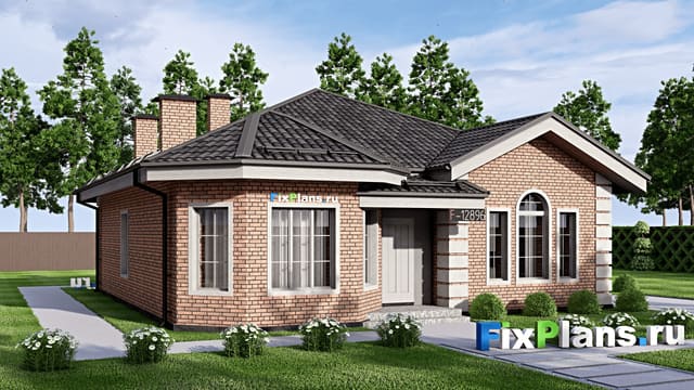Одноэтажный дом F-12896