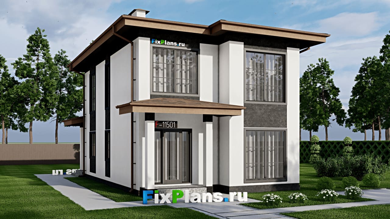 Двухэтажный дом F-11501 — фасад